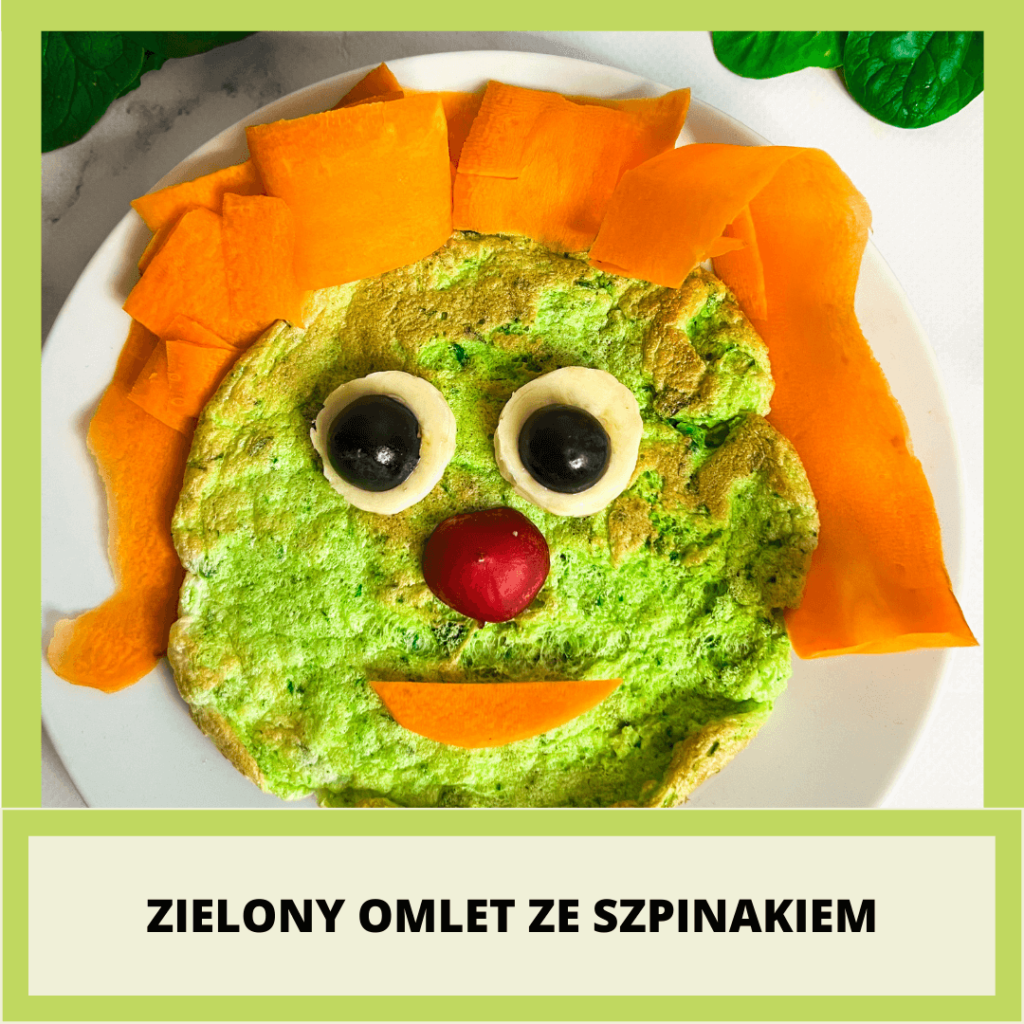 Puszysty omlet dla niemowlaka ze szpiankiem