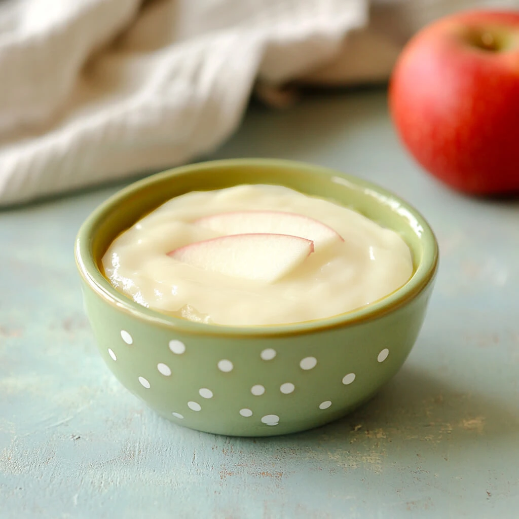 Kasza manna z jabłkiem na wodzie dla niemowlaka