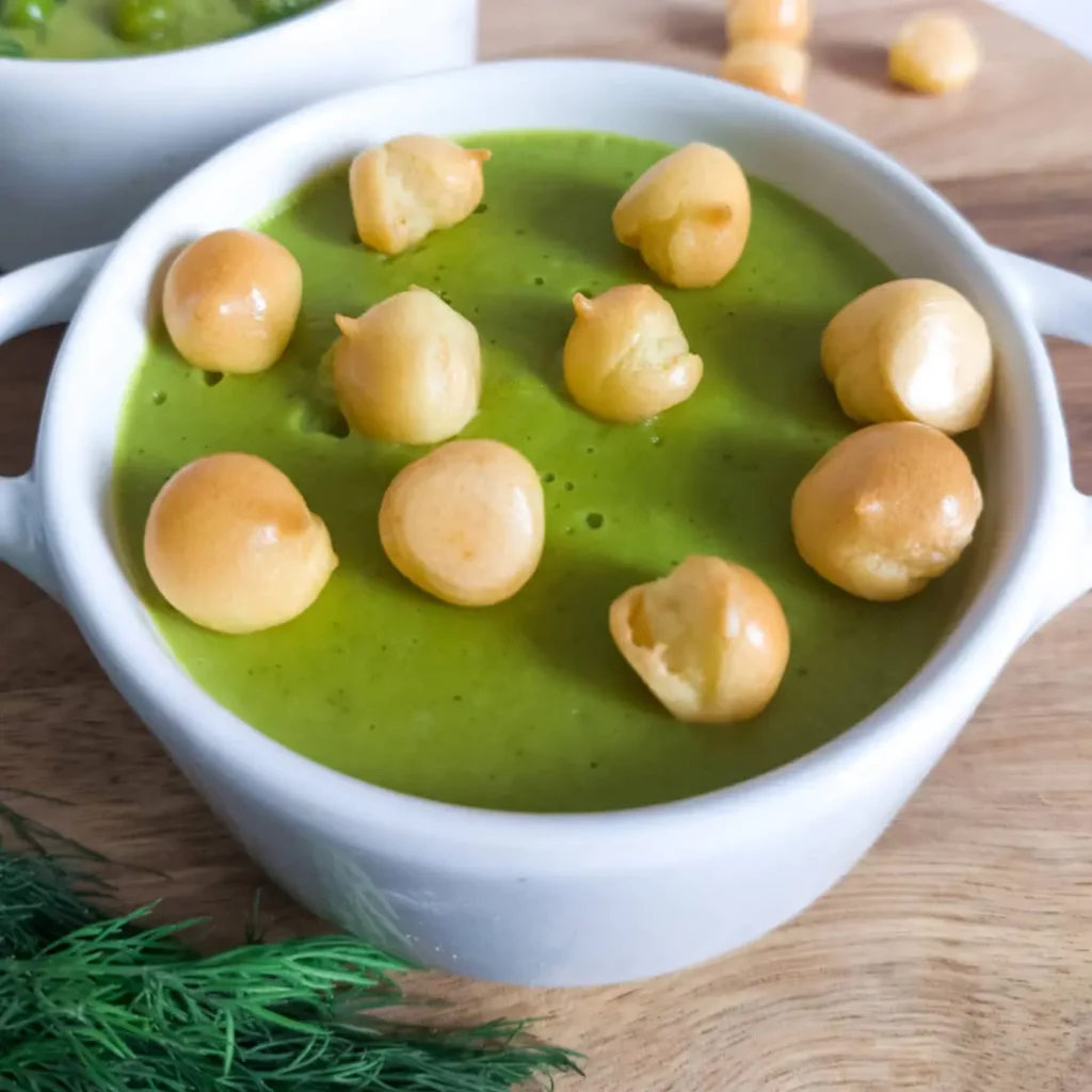 Zupa krem z zielonego groszku dla dzieci i niemowląt